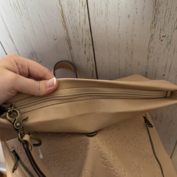 FRYE AND CO. Tan Floral Backpack main image 4